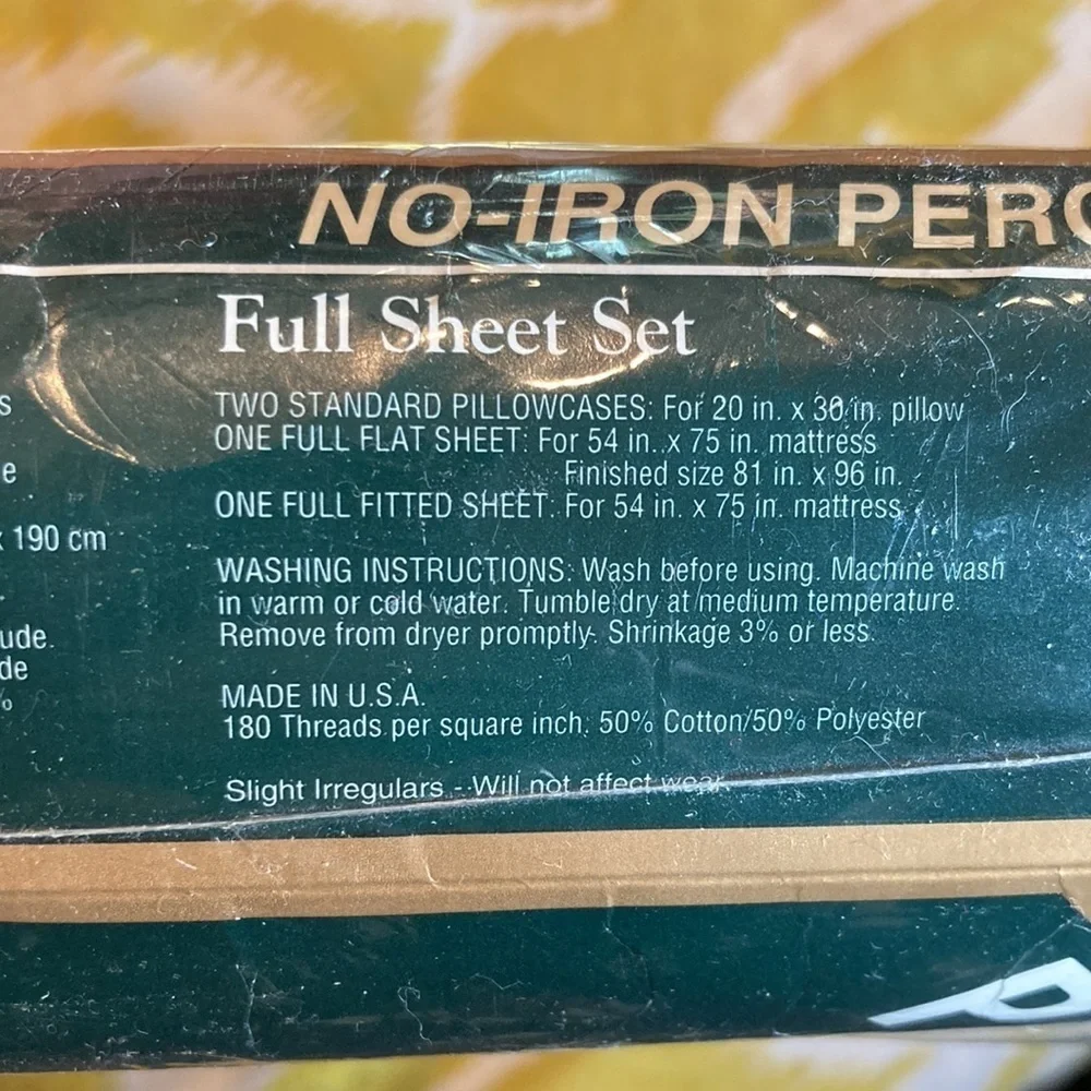 NWT 1980’s K-mart percale 4 piece full‎ set. 403